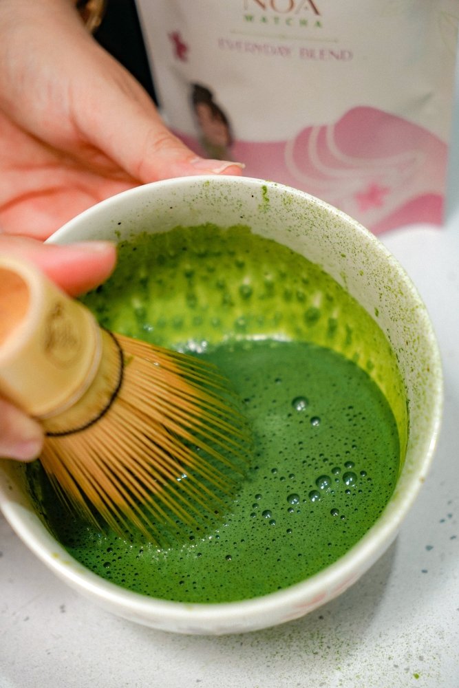 NOA matcha whisk in gift box packaging