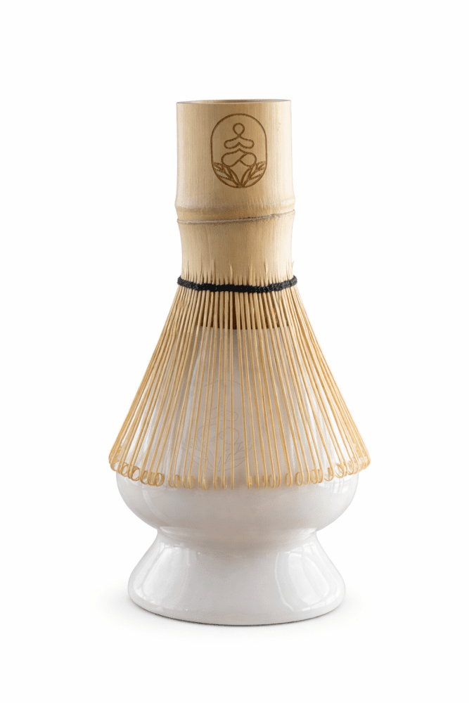 Matcha whisk holder for bamboo chasen - side view