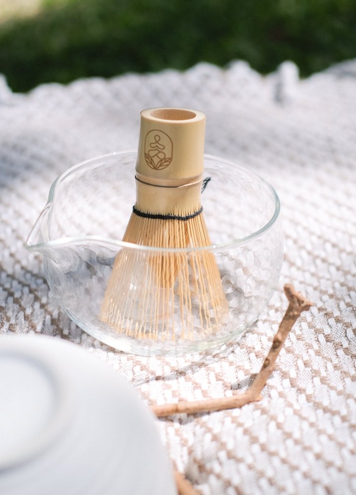 Traditional bamboo matcha whisk for clump-free matcha