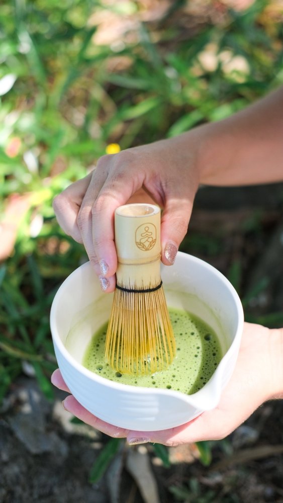 NOA ceramic matcha bowl - side view