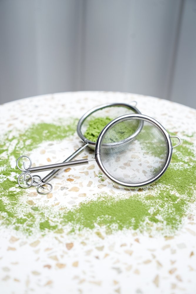 Fine mesh matcha sifter for lump-free matcha