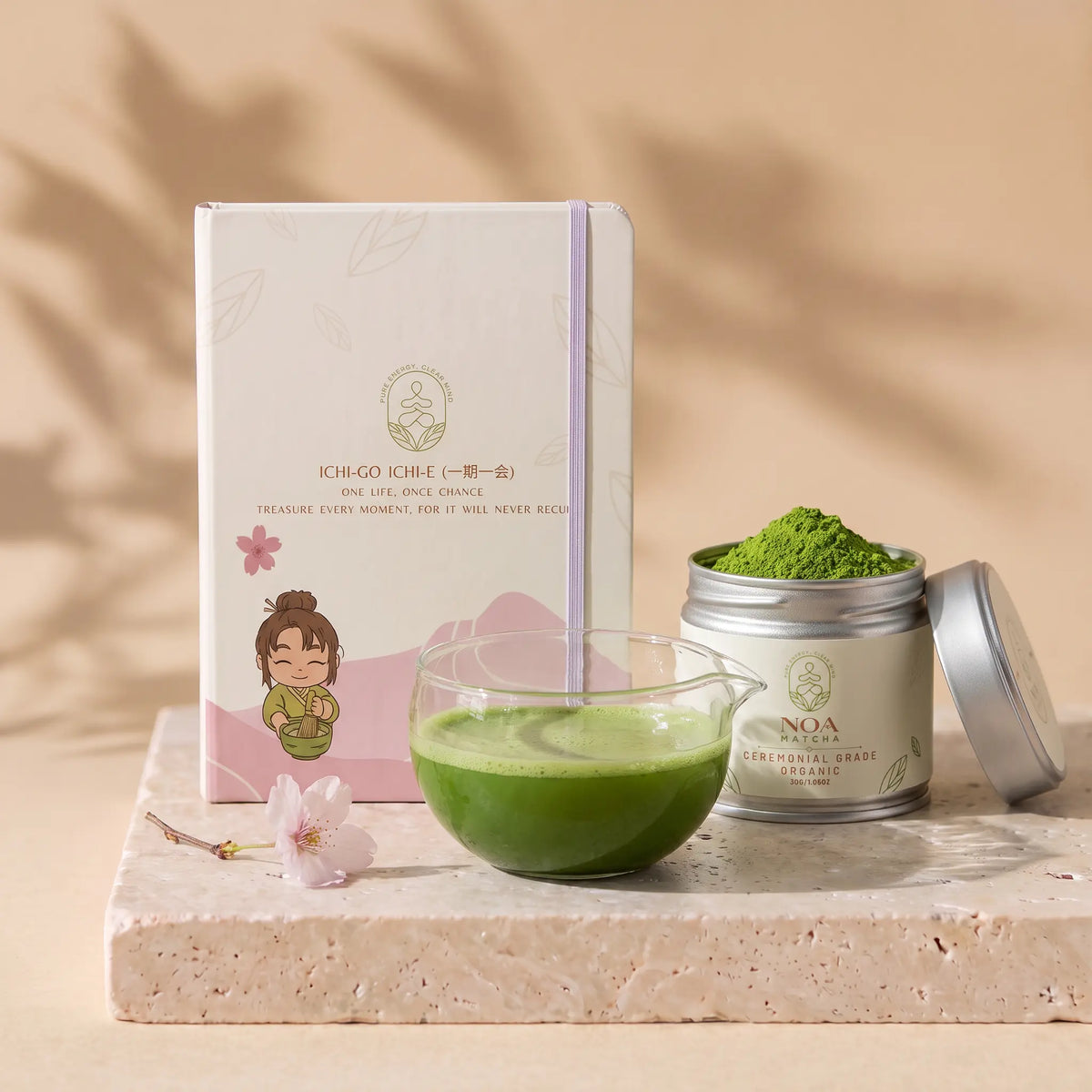 Mindful Ritual Gift Set — Matcha, Journal & Glass Bowl