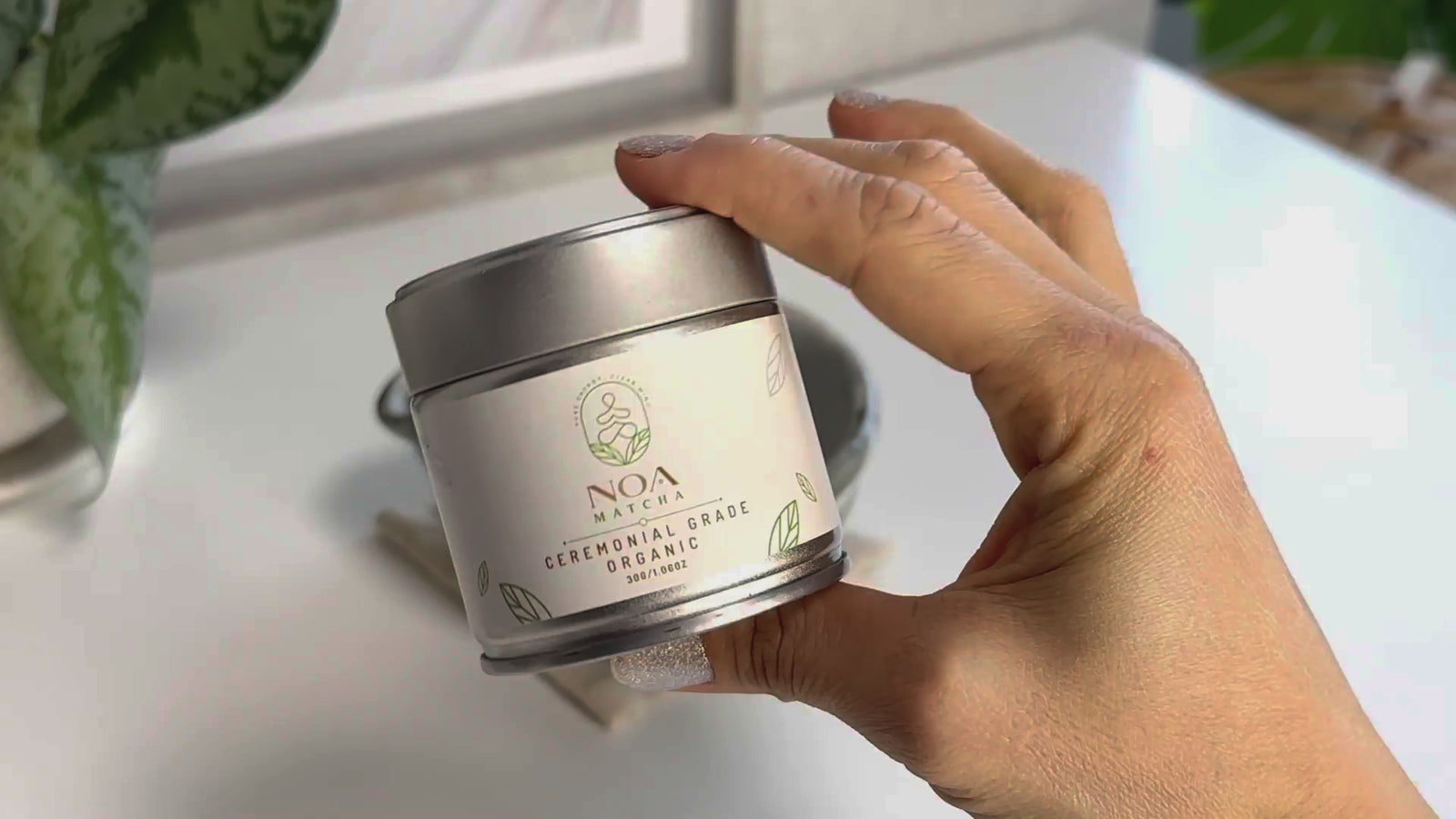 NOA Matcha's energizing and refreshing green tea preparation video, showcasing the ceremonial grade matcha for enhanced focus and vitality.