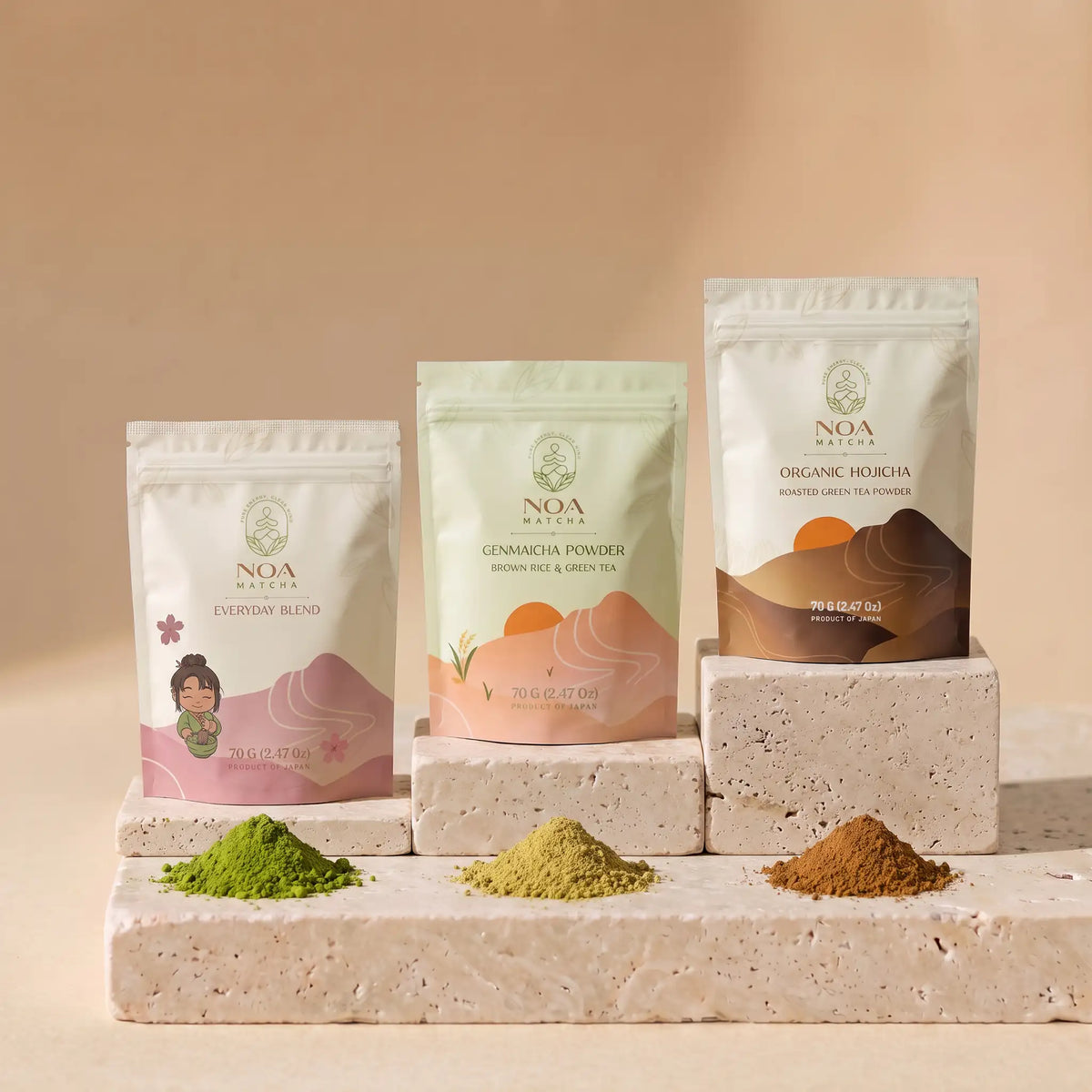 Tea Discovery Trio — Matcha, Hojicha & Genmaicha