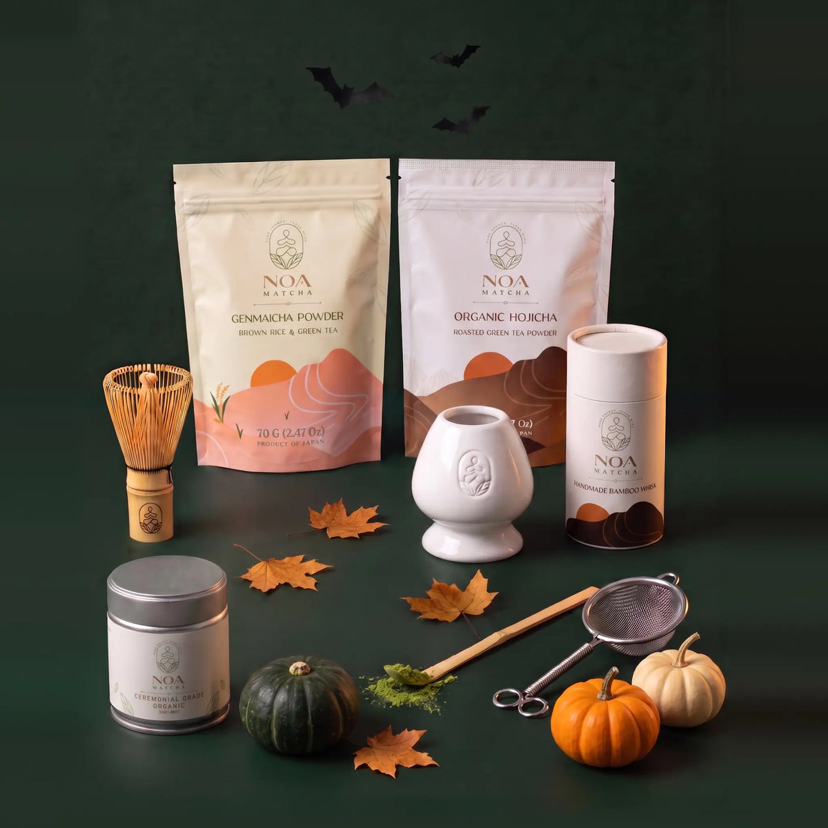 Halloween Ultra Matcha Set — Organic Matcha, Genmaicha & Hojicha + Matcha Tools